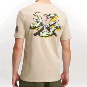 Under Armour UA Men's XL Freedom Snake Knife Cotton Desert Sand T-Shirt 1389920